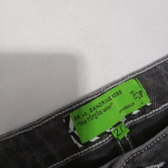SR VS Sandrine Rose - The Virgin Label Polka Jeans - Grey Black Size 27 - Picture 3 of 10